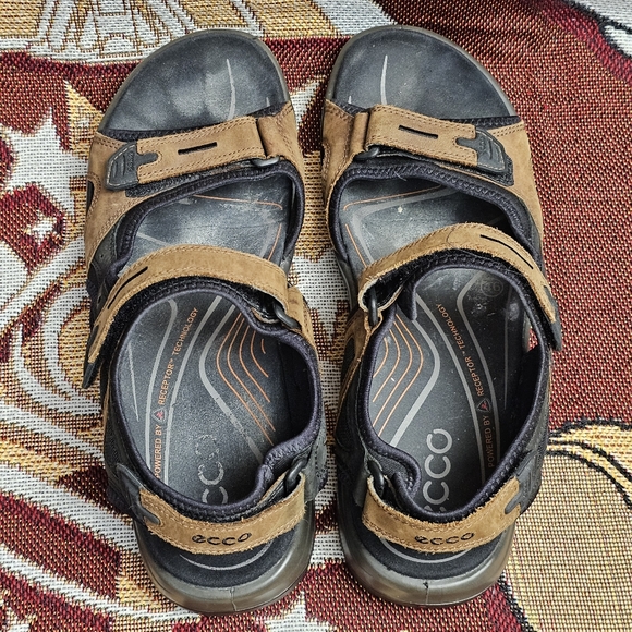 Ecco Yucatan Sandals Mens EU 46 / US 12 Shoes Brown Slip On Casual Hiking Sport main image 5